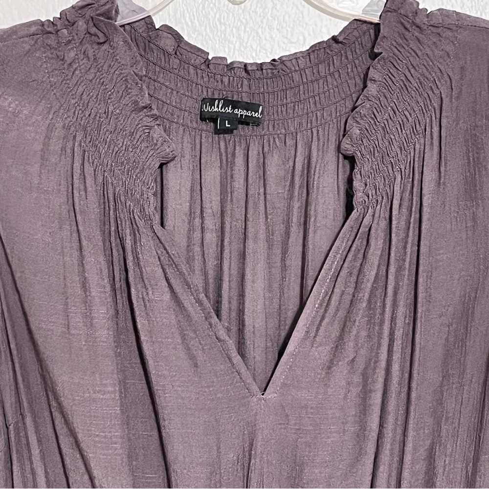 EUC Wishlist Mauve Gauze Maxi Dress Size Large MAKE AN OFFER!
